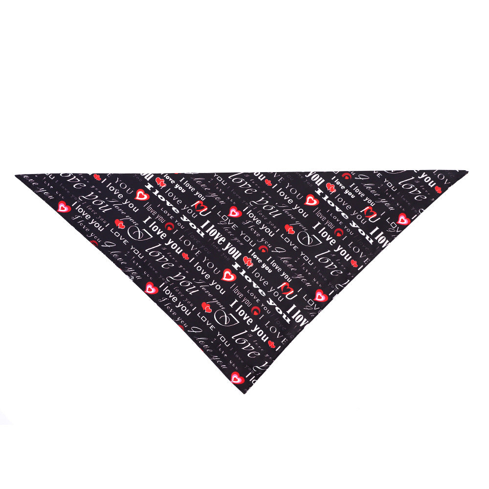 Pet Saliva Towel, Cat And Dog Scarf, Love Triangle Scarf