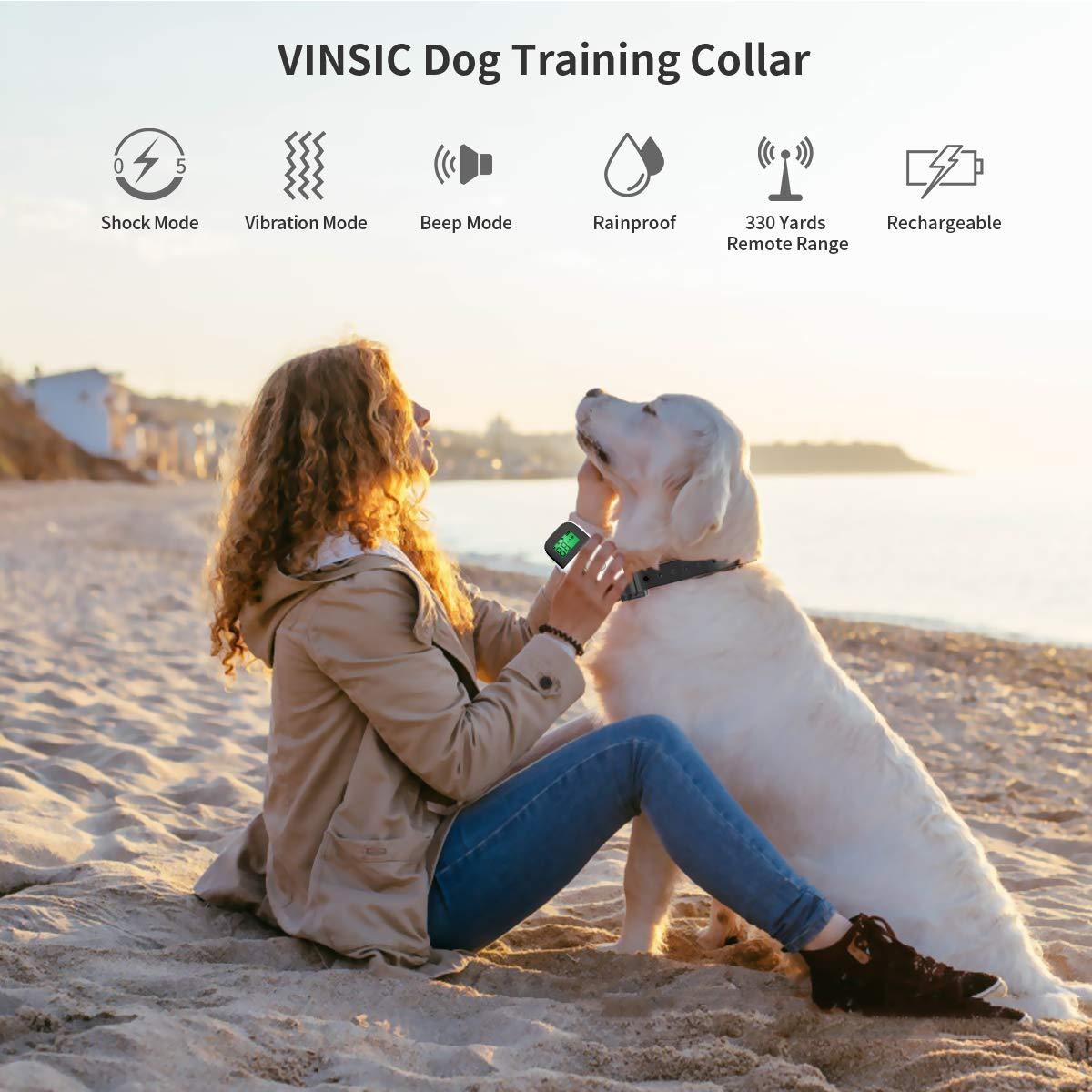 Pet Shock Dog Collar White