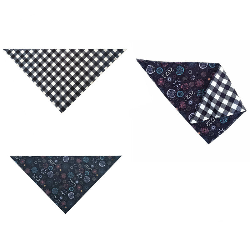 Pet Scarf Triangle Scarf New Year Dog Drool
