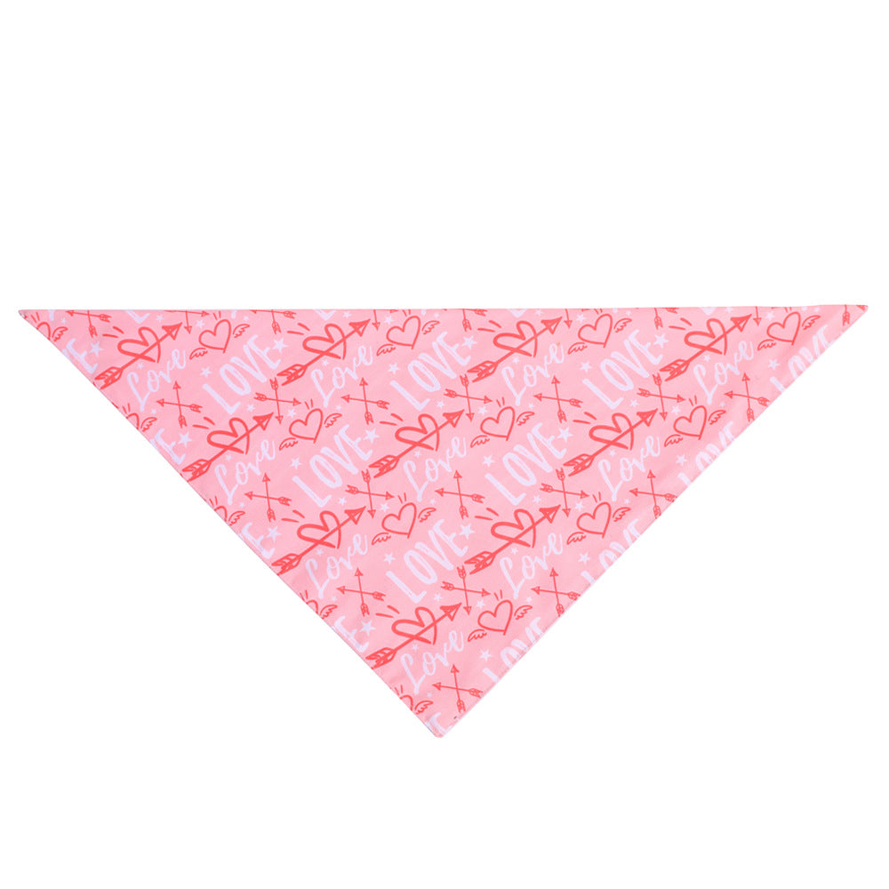 Pet Saliva Towel, Cat And Dog Scarf, Love Triangle Scarf