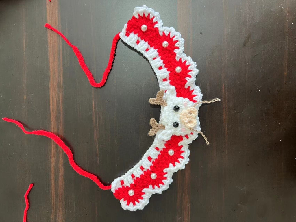 Christmas Scarf Knitted Pet Scarf Clothes